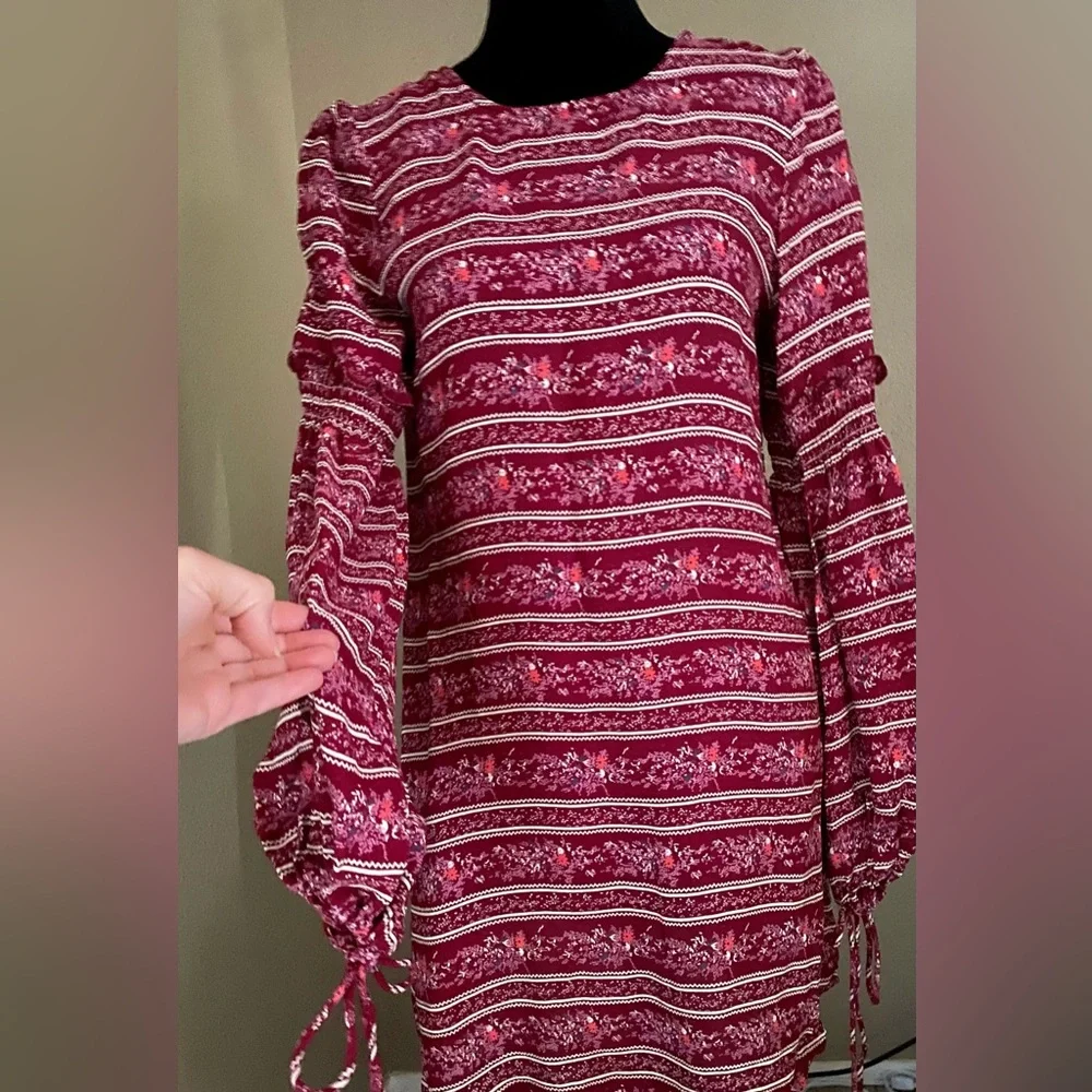 TulaRosa dress sz sm- maroon/burgandy w/flowers purchased at Revolve Clothing - Picture 1 of 6
